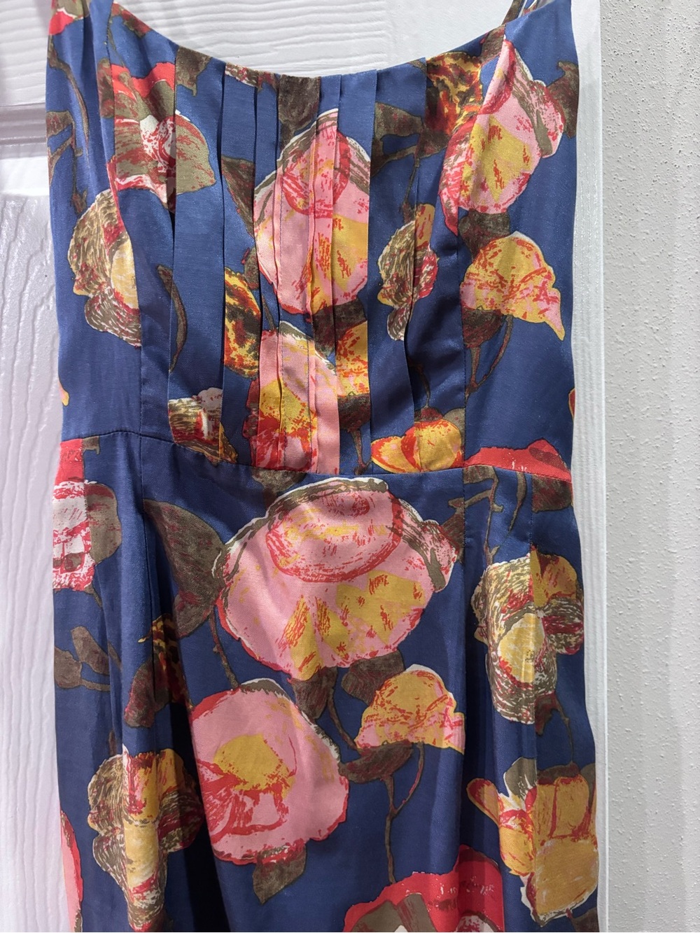 Anthropologie Maeve Floral Slip Dress cut out back - Picture 2 of 5